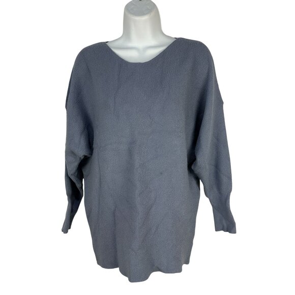Maurices Blue Textured Oversized Knit Top Womens Size Small Lightweight - Picture 1 of 7